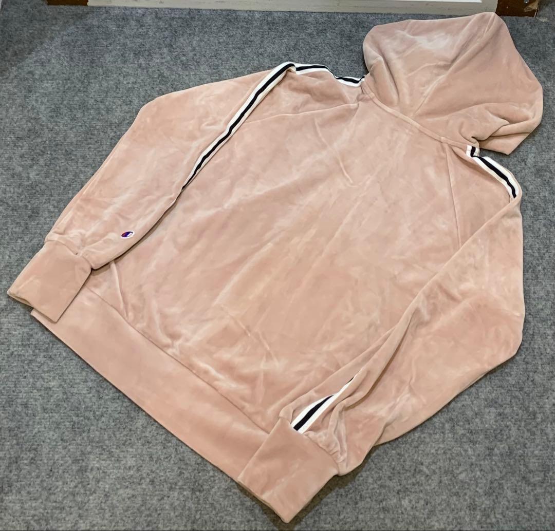 未使用タグ付 champion チャンピオン ベロア ジャージ セットアップ L