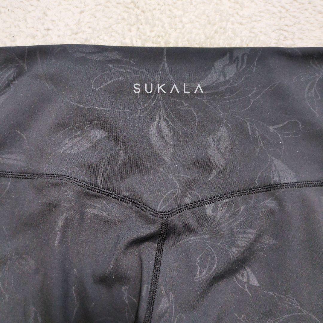 SUKALA エンボスリーフワイドパンツ Lサイズ ブラック スカーラ LAVA